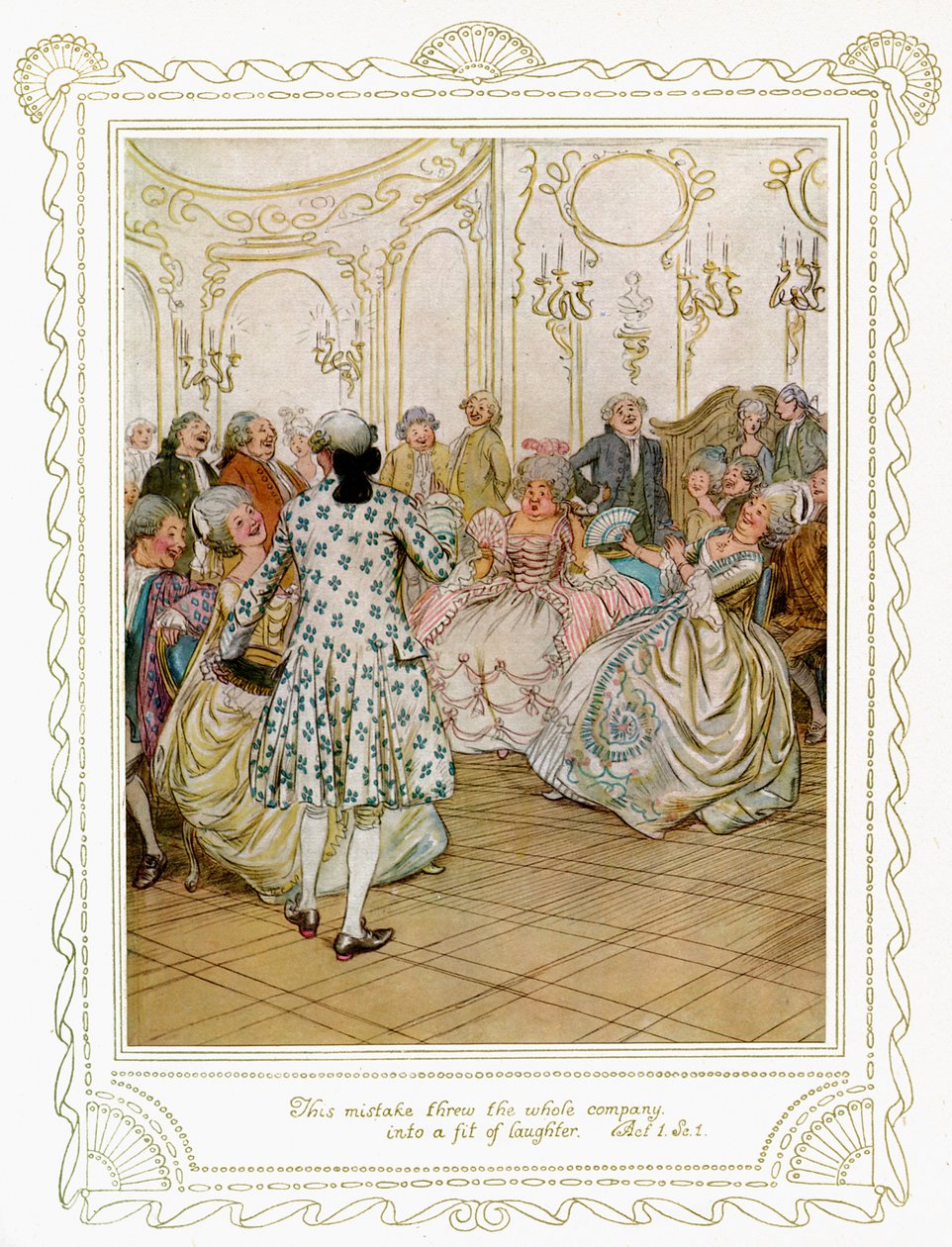 Richard Brinsley Sheridan, "A Escola do Escândalo". de Hugh Thomson