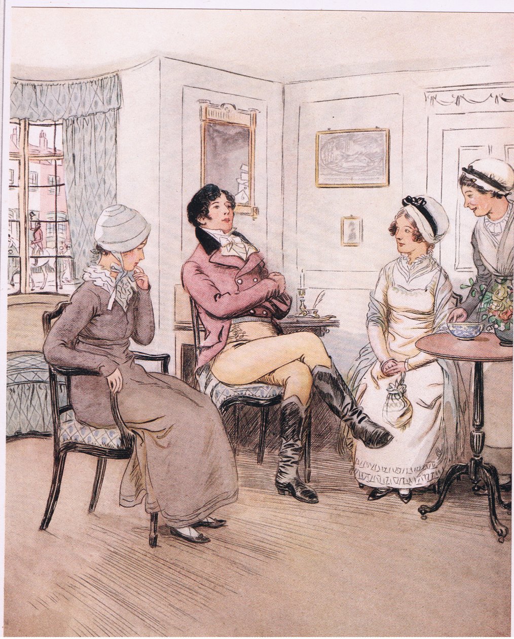 Valentine: "Lamento que eles tenham saído, Patty, mas vou esperar pelo seu regresso". (litho) de Hugh Thomson