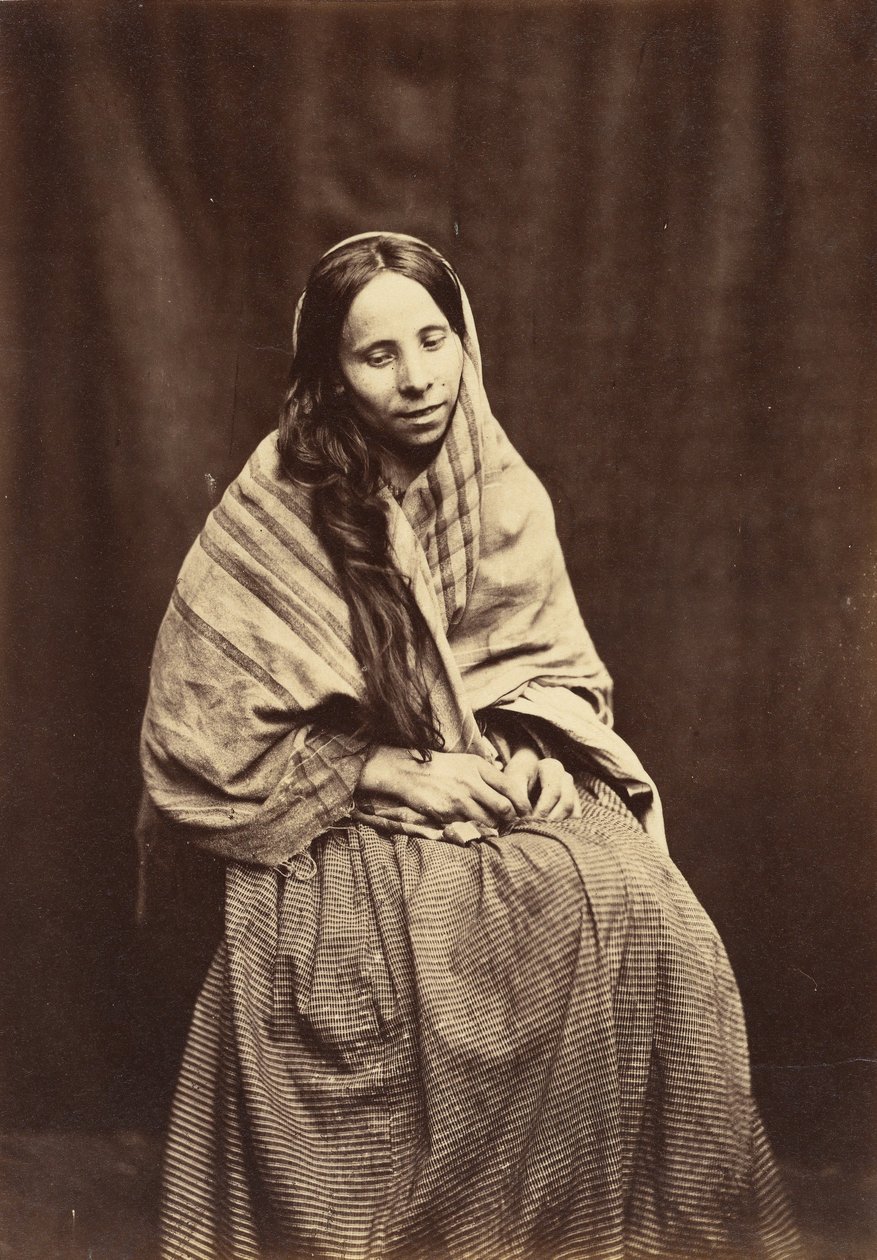 Paciente, Asilo de Lunáticos do Condado de Surrey, 1850-55. de Hugh Welch Diamond