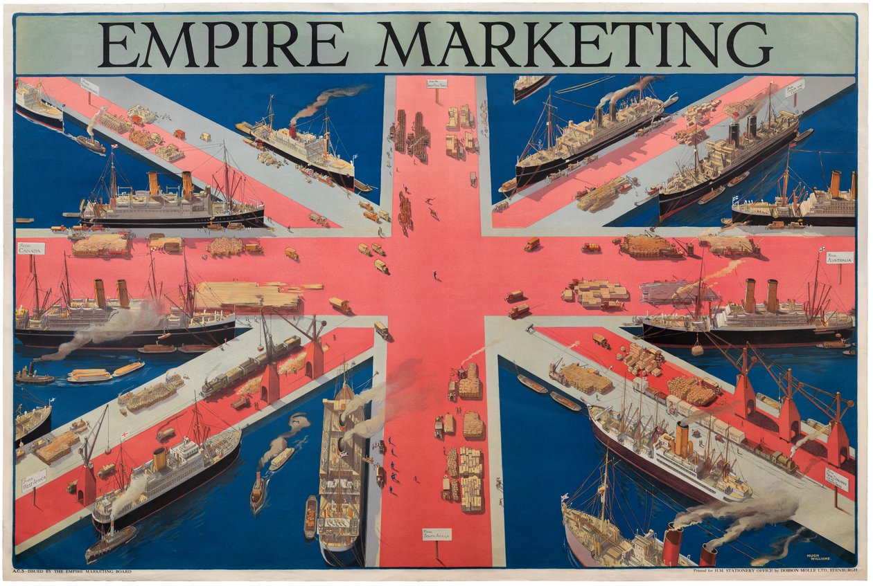 Empire Marketing (litografia a cores) de Hugh Williams