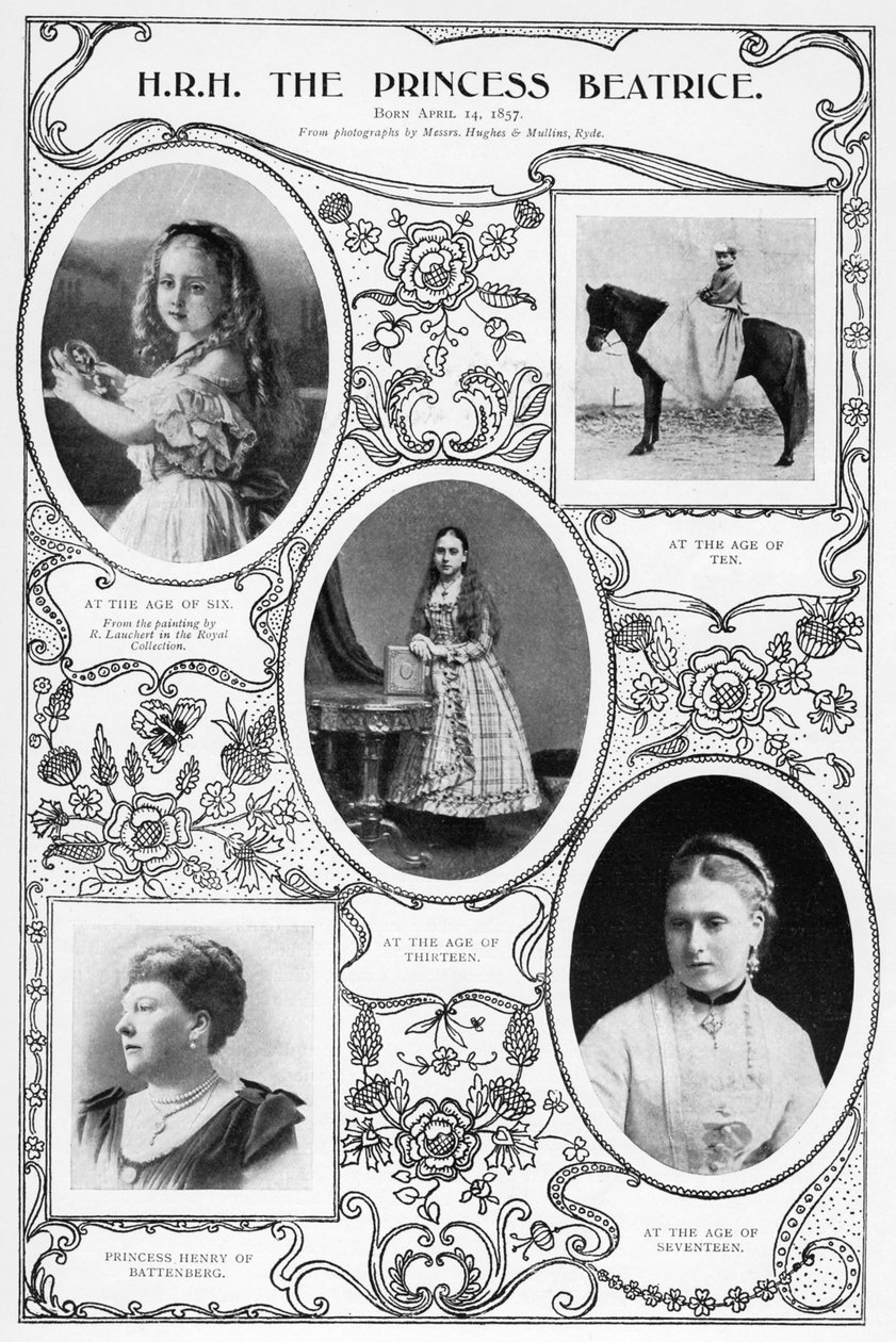A princesa Beatrice, filha mais nova da rainha Victoria, 1901. de Hughes and Mullins