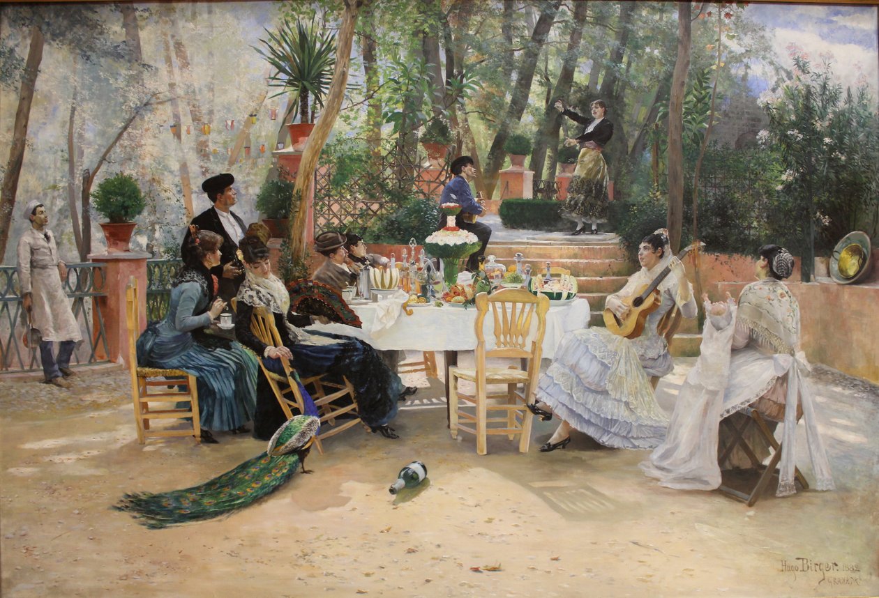 Almoço durante La Feria em Granada de Hugo Birger
