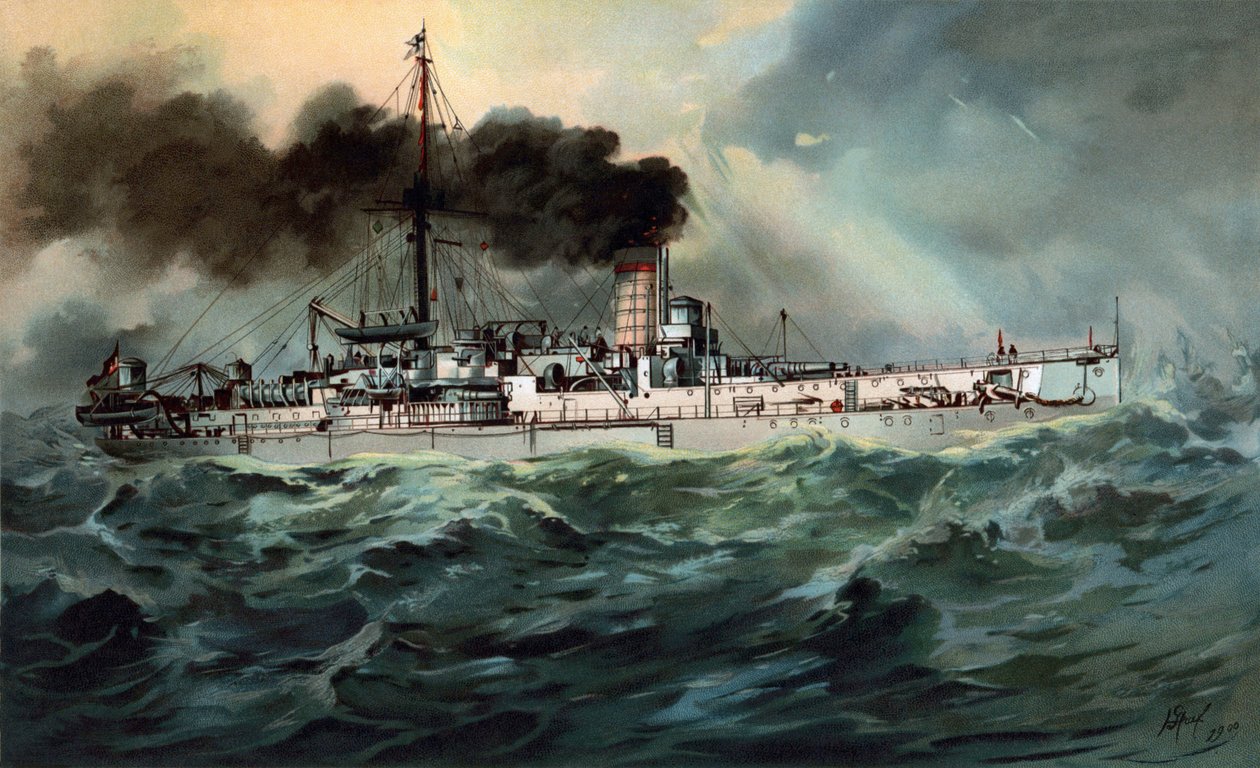 Navio de guerra SM Baden de Hugo Graf
