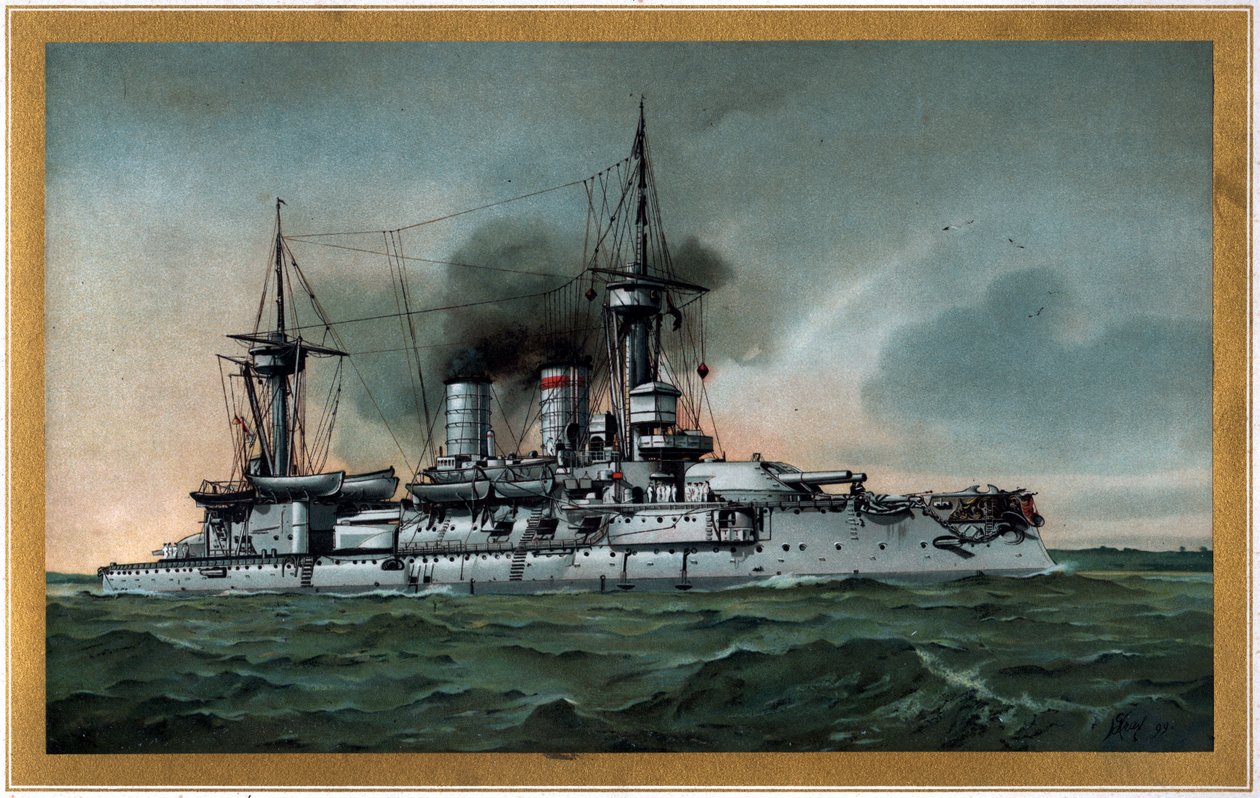 Navio de guerra SM Friedrich Wilhelm de Hugo Graf