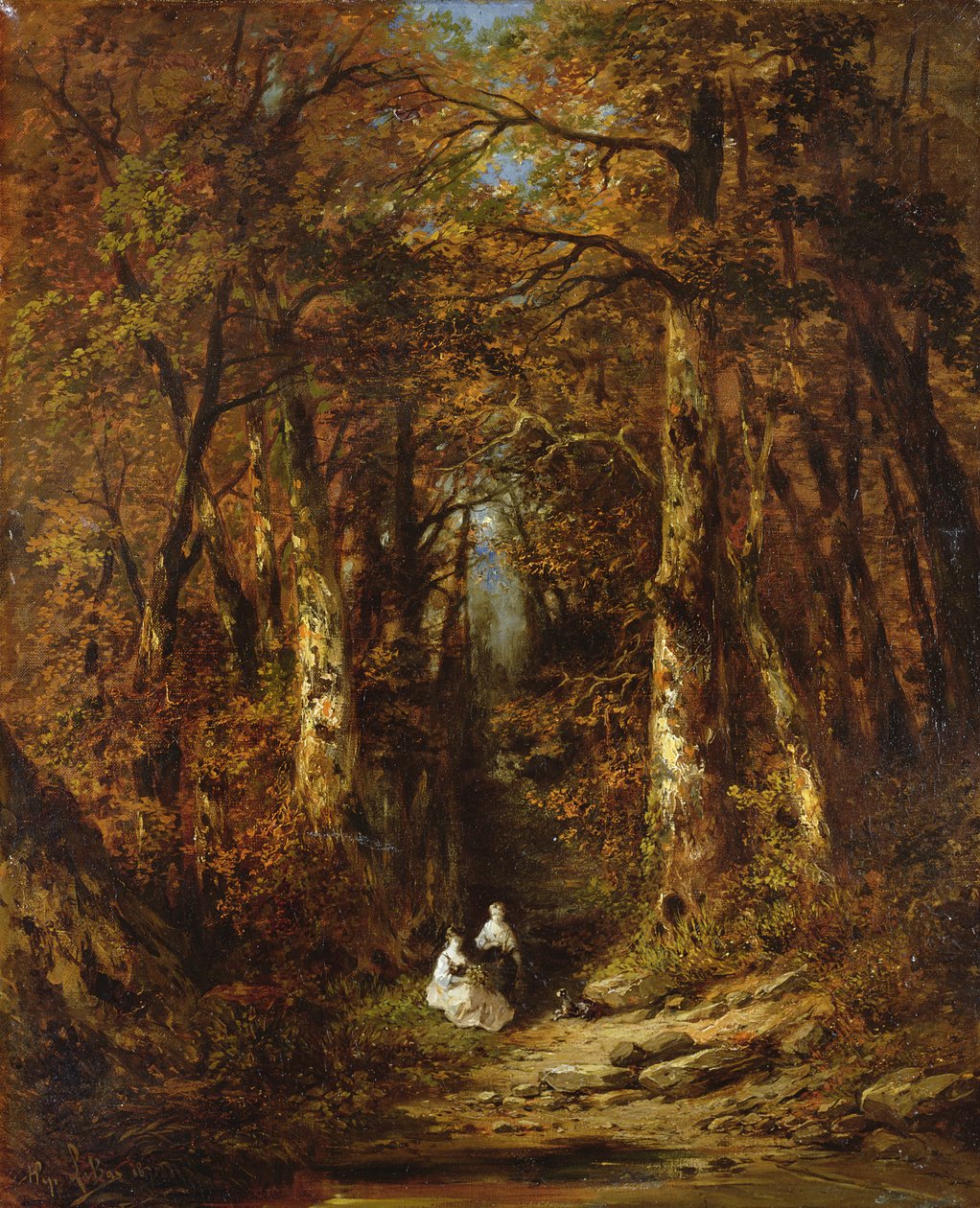 Na floresta, 1871 de Hugo Le Bas