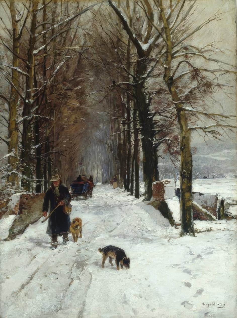 Inverno no Grafenberger Allee de Hugo Muhlig