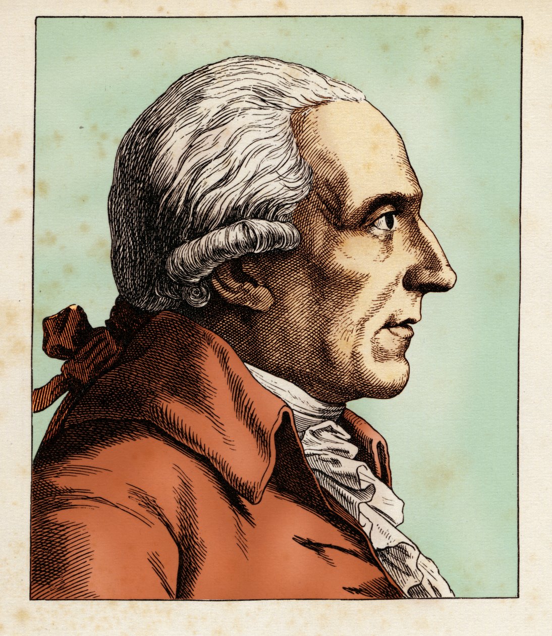 Christian GARVE (7 de janeiro de 1742-1 de dezembro de 1798),1854 (gravura) de Hugo Bürkner