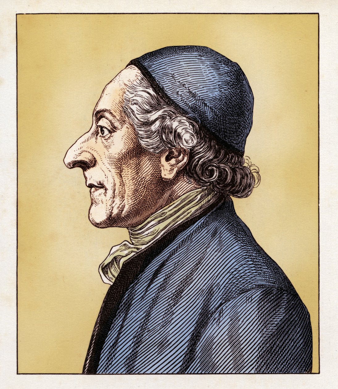 Johann Caspar LAVATER (11 novembre 1741-2 gennaio 1801) 1854 (gravura) de Hugo Bürkner