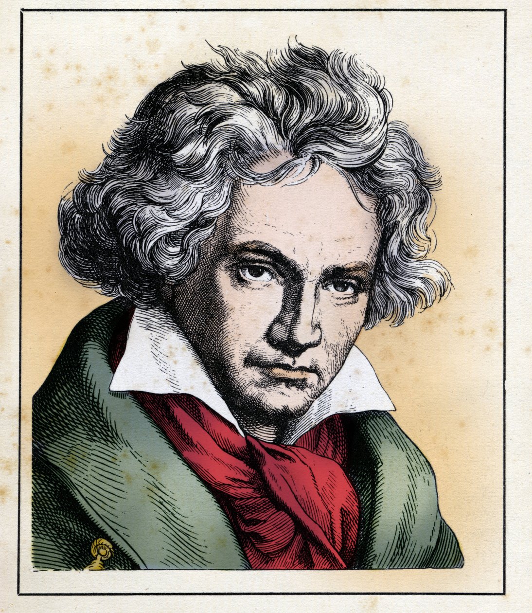Retrato do compositor e pianista alemão Ludwig Van BEETHOVEN (1770-1827) de Hugo Bürkner
