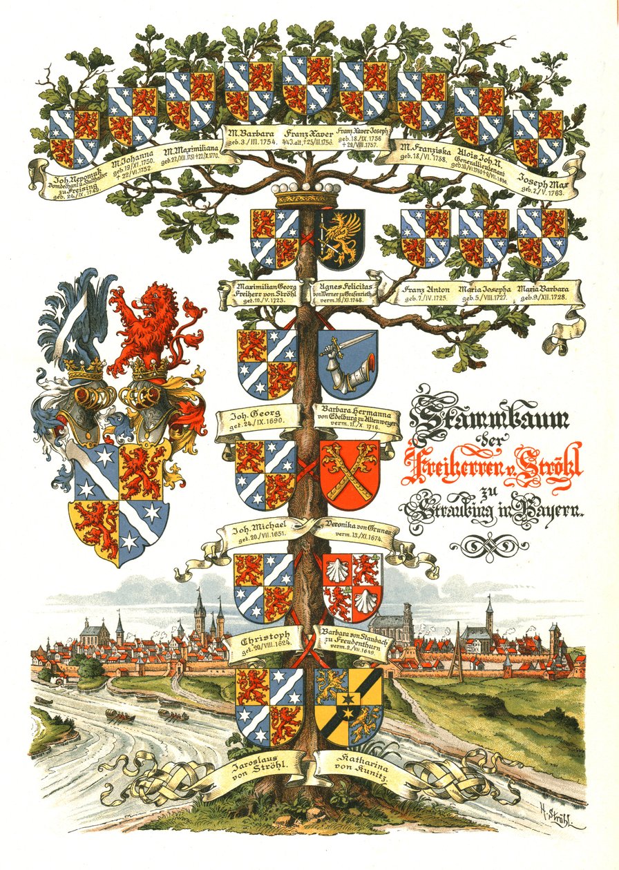 Árvore heráldica de Strohl de Hugo Gerard Strohl