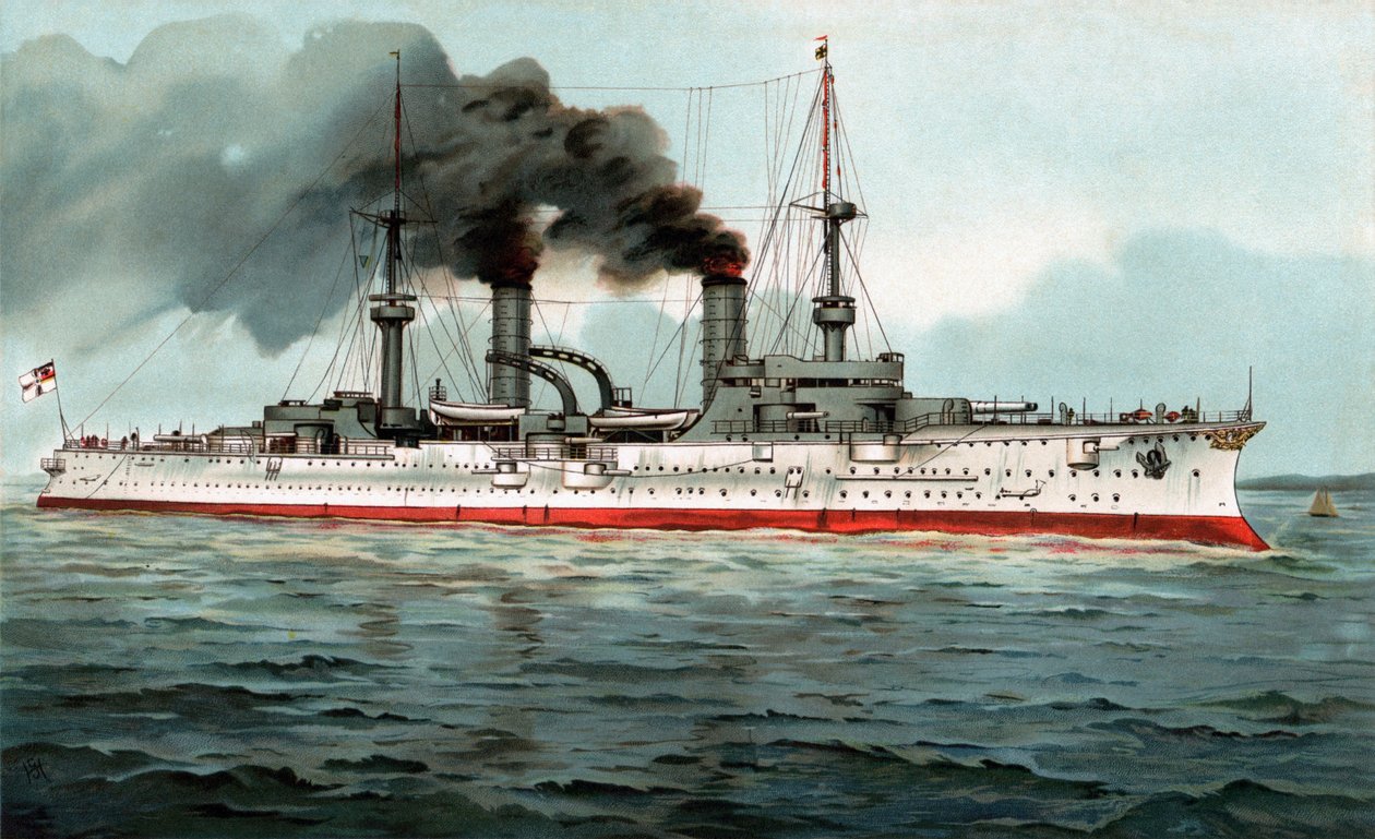 S.M. Grande cruzador Fürst Bismarck de Hugo Graf