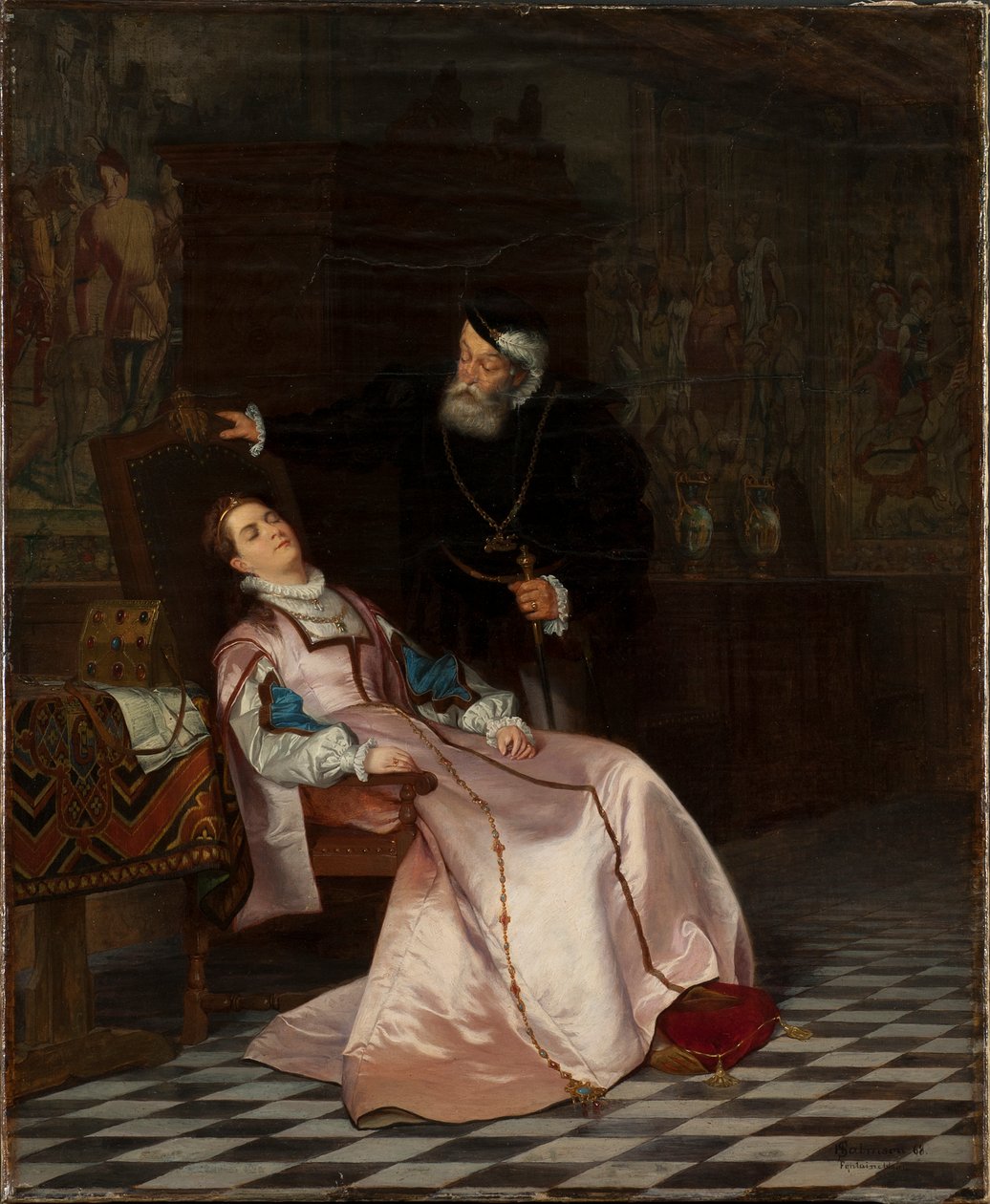 Gustav Vasa encontra sua consorte Catherine Stenbock dormindo e a ouve dizer Rei Gösta eu amo..., 1 de Hugo Salmson