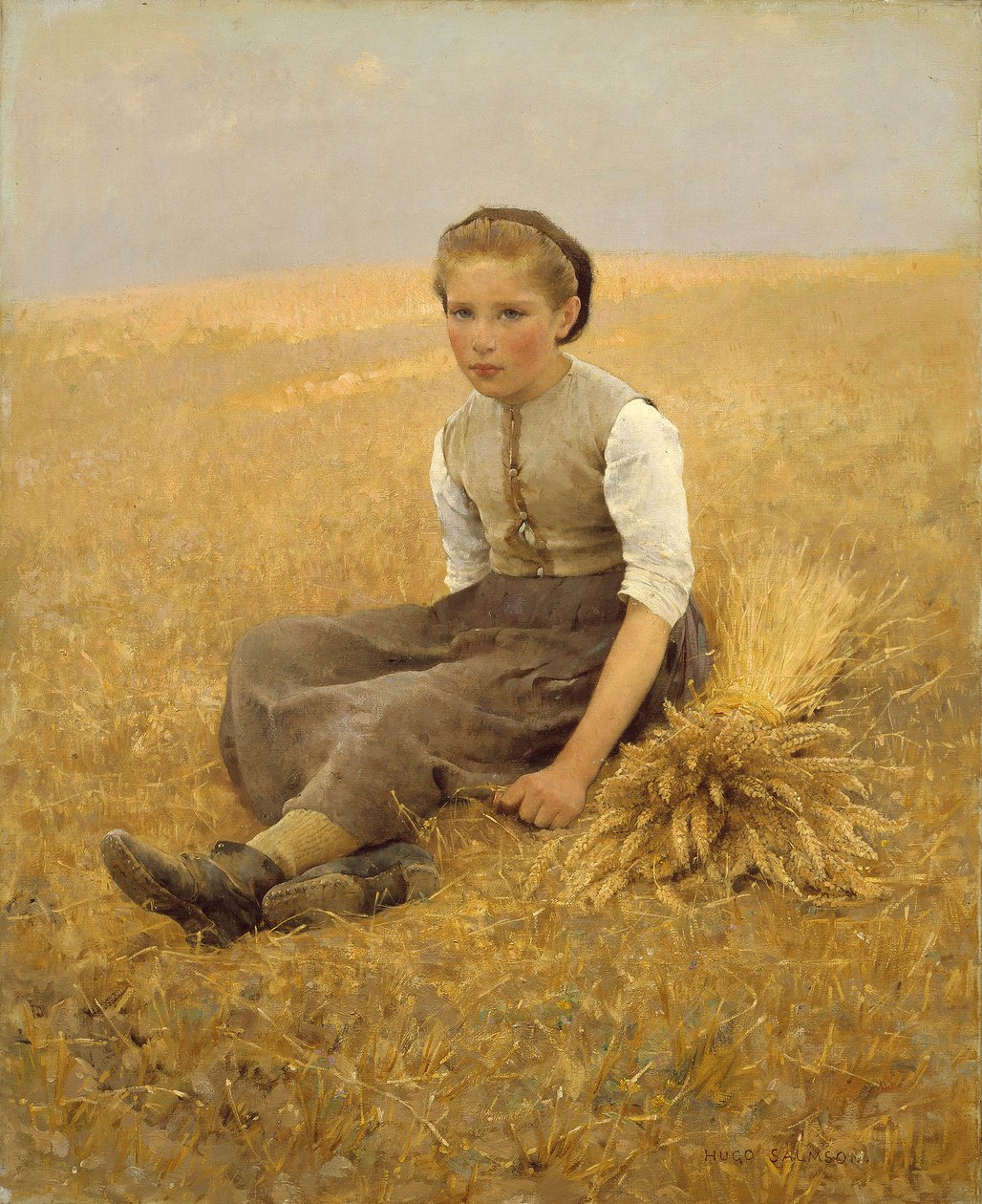 O pequeno Gleaner, 1884 de Hugo Salmson