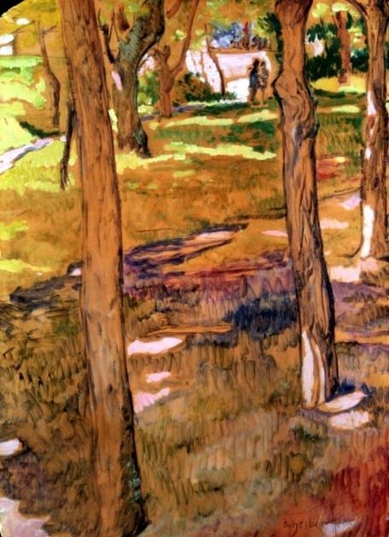 Figuras em uma paisagem de Hugo Scheiber
