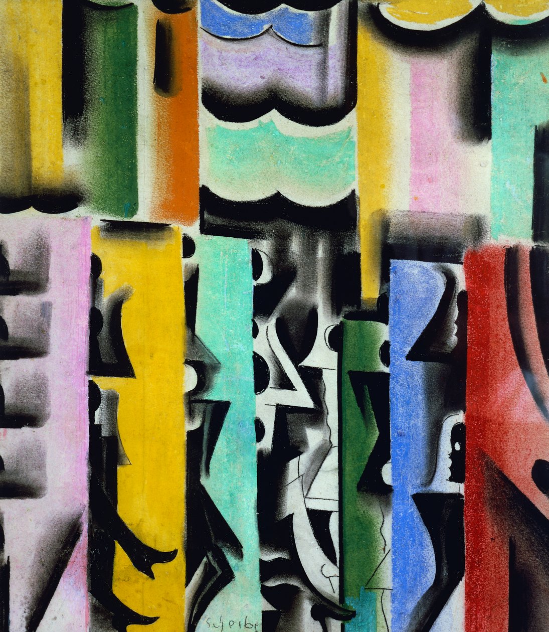 Clube nocturno, ca 1925 de Hugo Scheiber