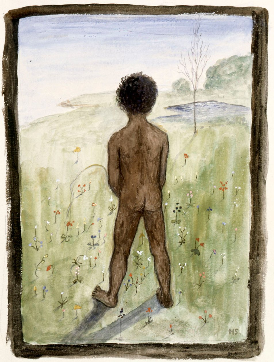 Rapaz no prado de Hugo Simberg