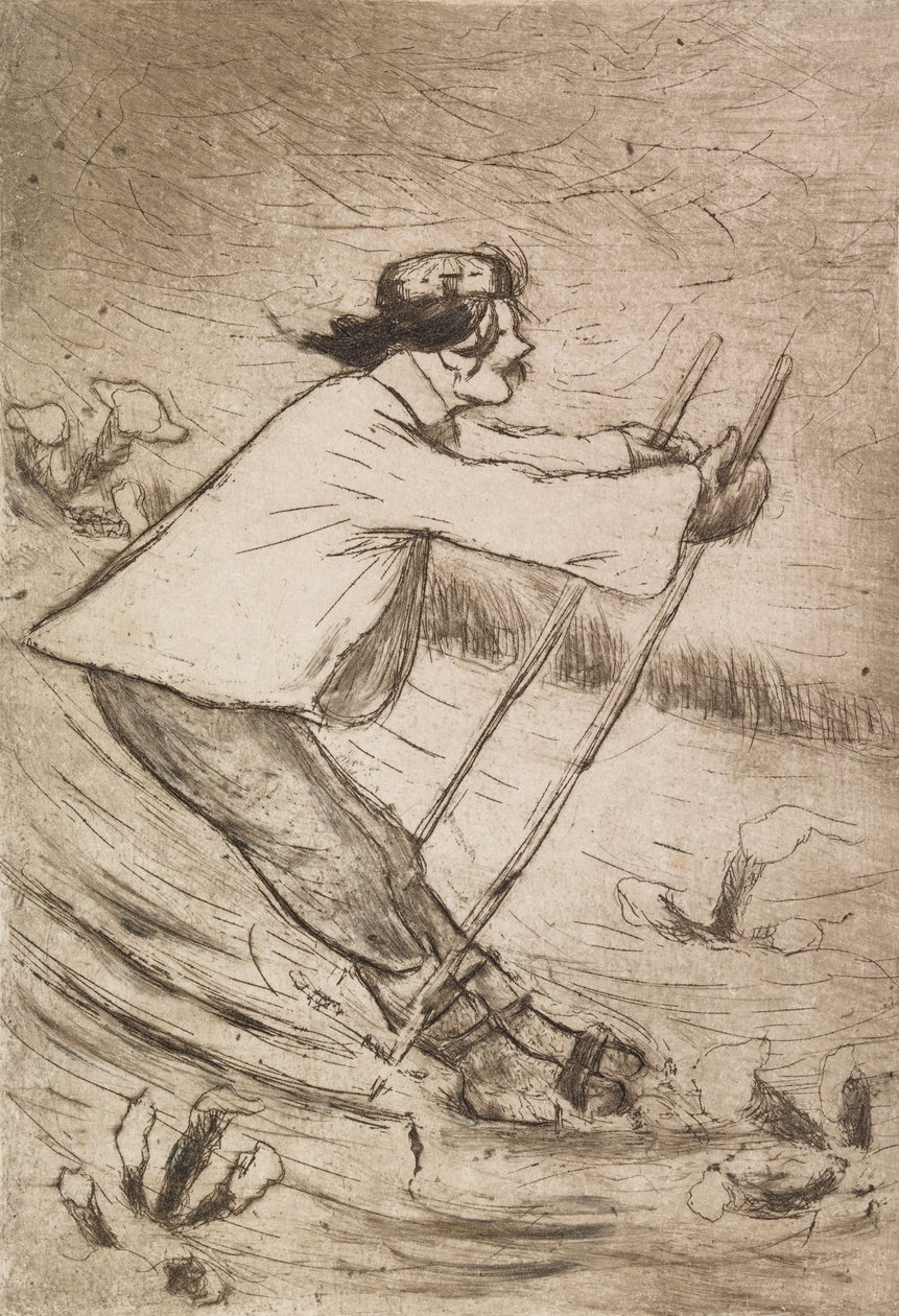 Gallen-Kallela a esquiar de Hugo Simberg