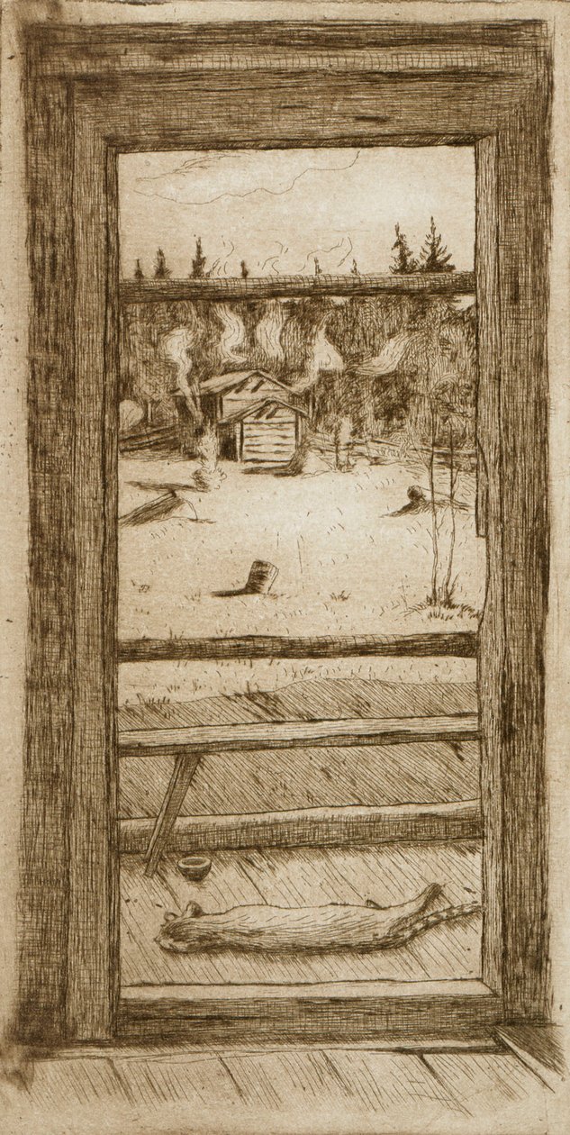 Aquecer a sauna de Hugo Simberg