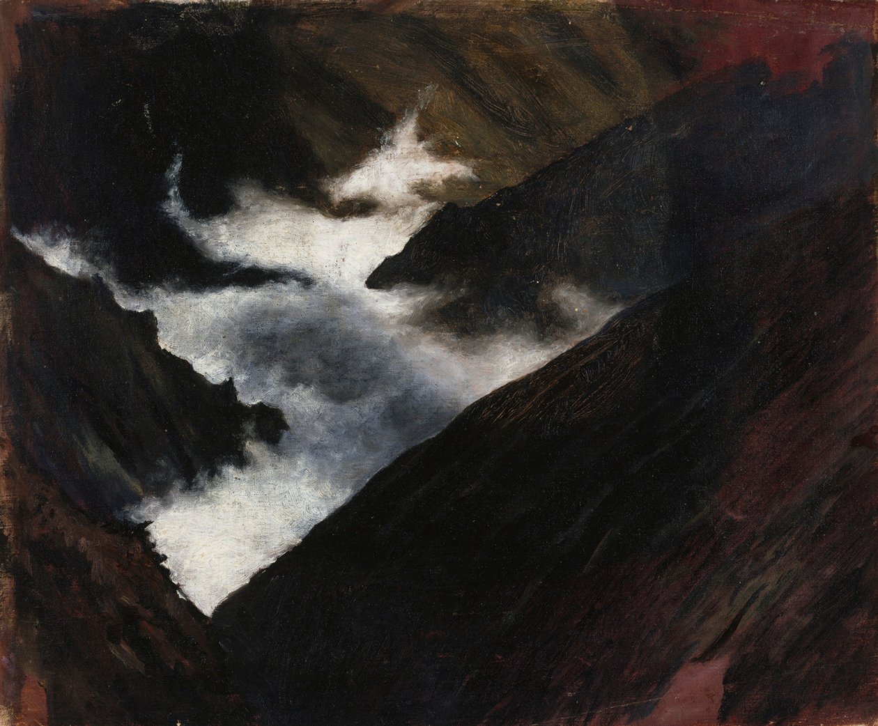Ribeiro de montanha no Cáucaso de Hugo Simberg