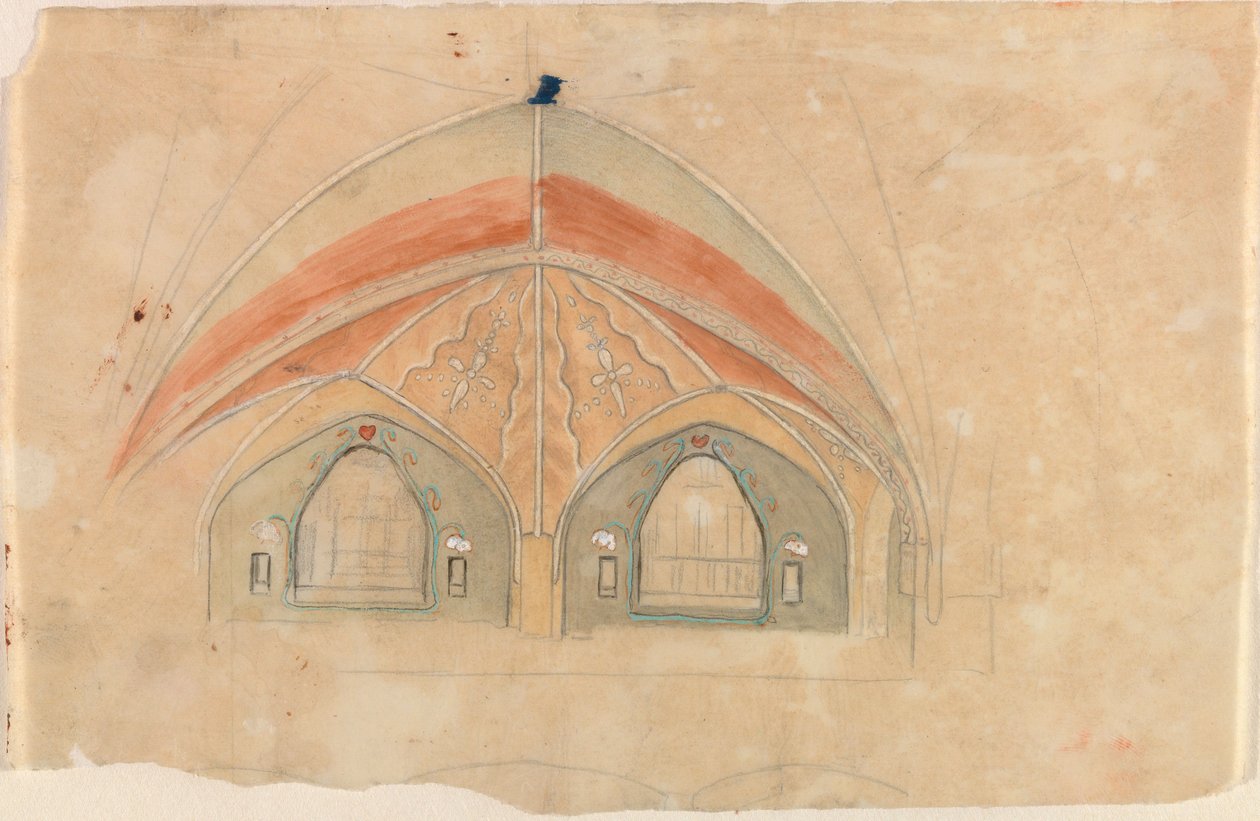 Aranha-tecedeira, esboço para a catedral de Tampere de Hugo Simberg