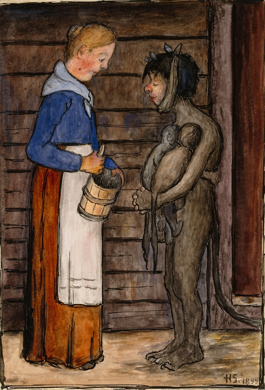 A mulher do camponês e Pobre Diabo de Hugo Simberg