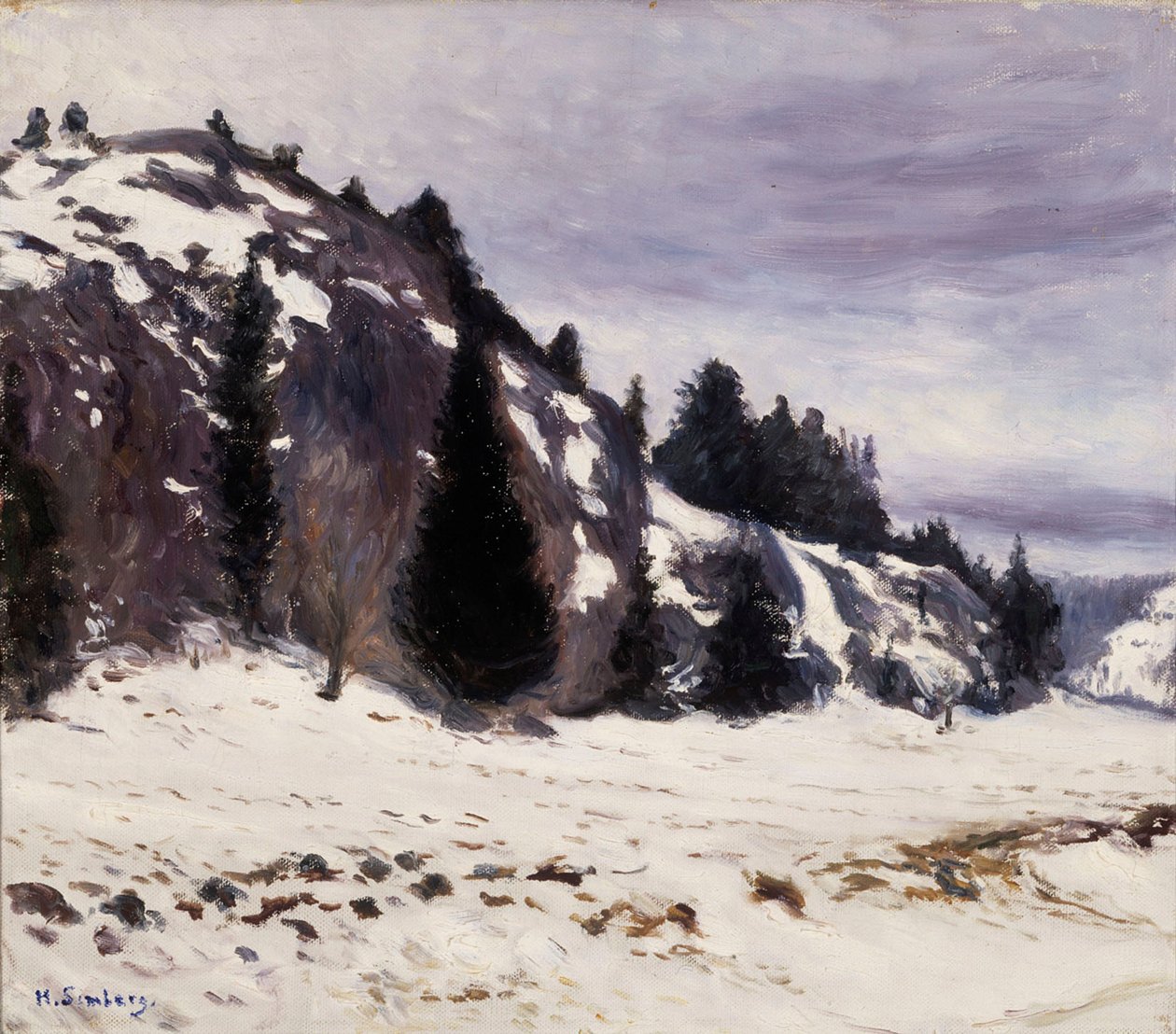 Paisagem de inverno de Hugo Simberg