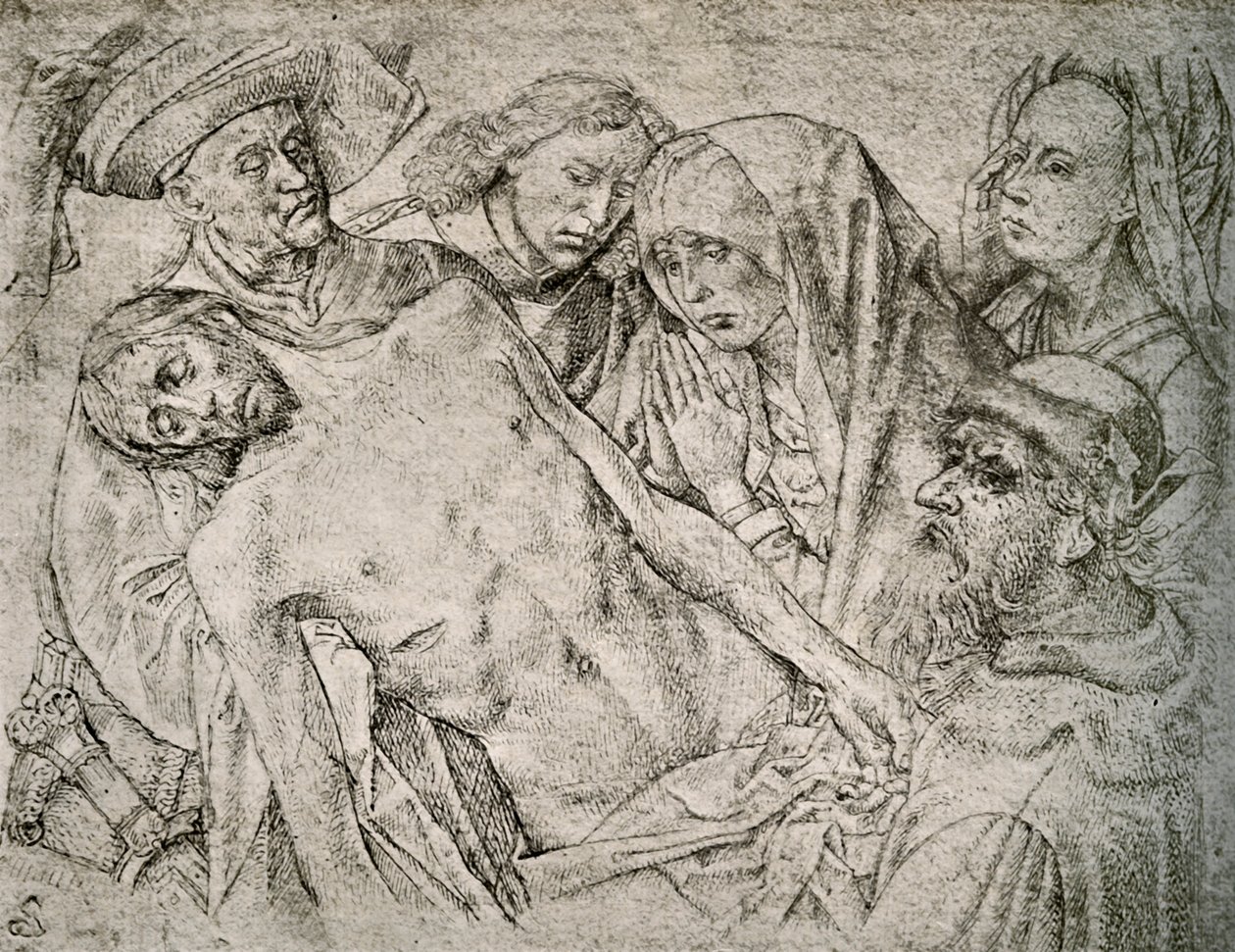 Desenho após a deposição da cruz, c1460-1480, 1908. de Hugo van der Goes