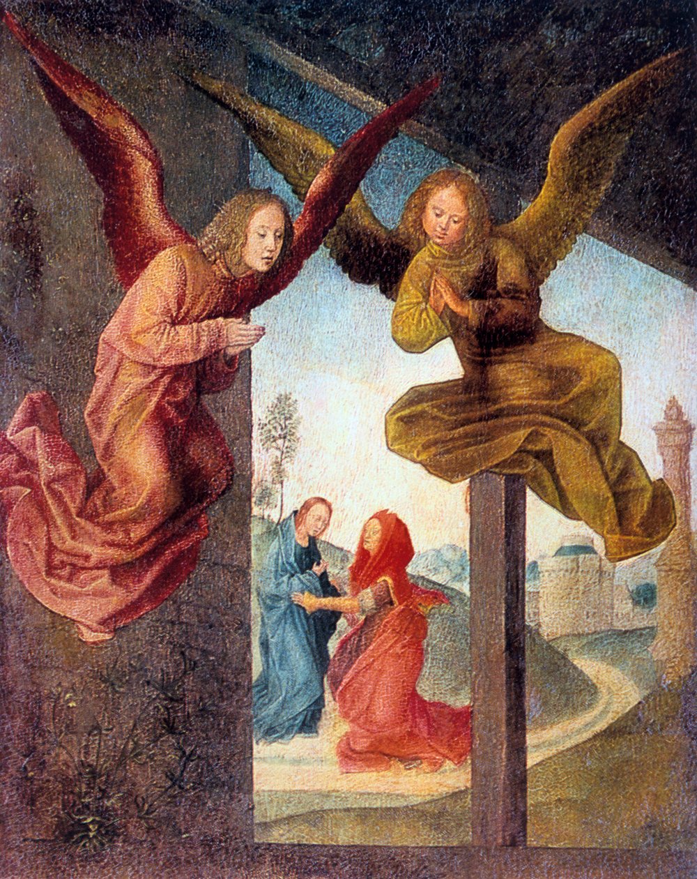 A Adoração dos Reis Magos, detalhe, século XV. de Hugo van der Goes