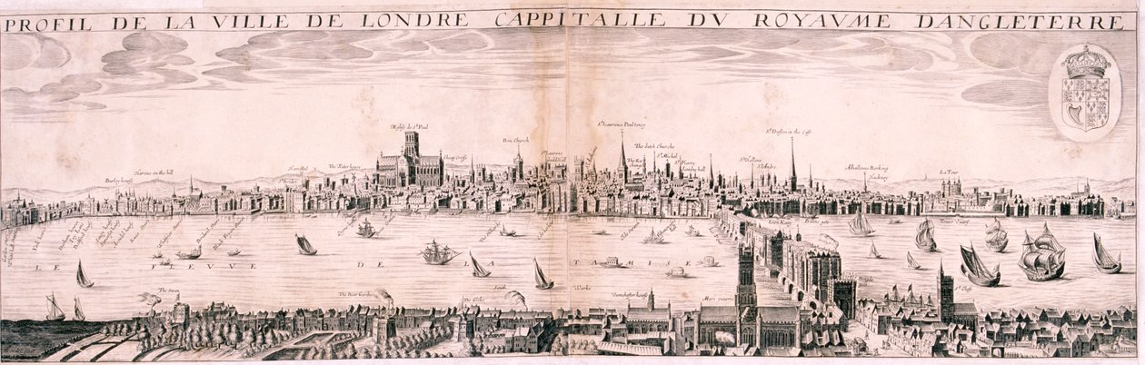Vista de Londres do sul, 1643 de Hugue Picart