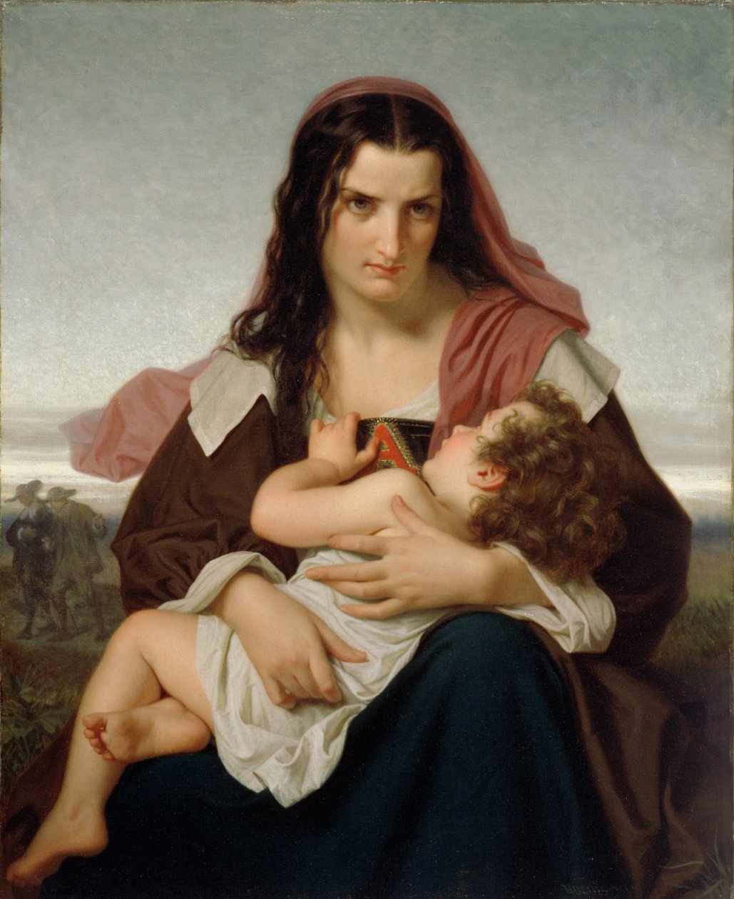 A carta escarlate, 1861 de Hugues Merle