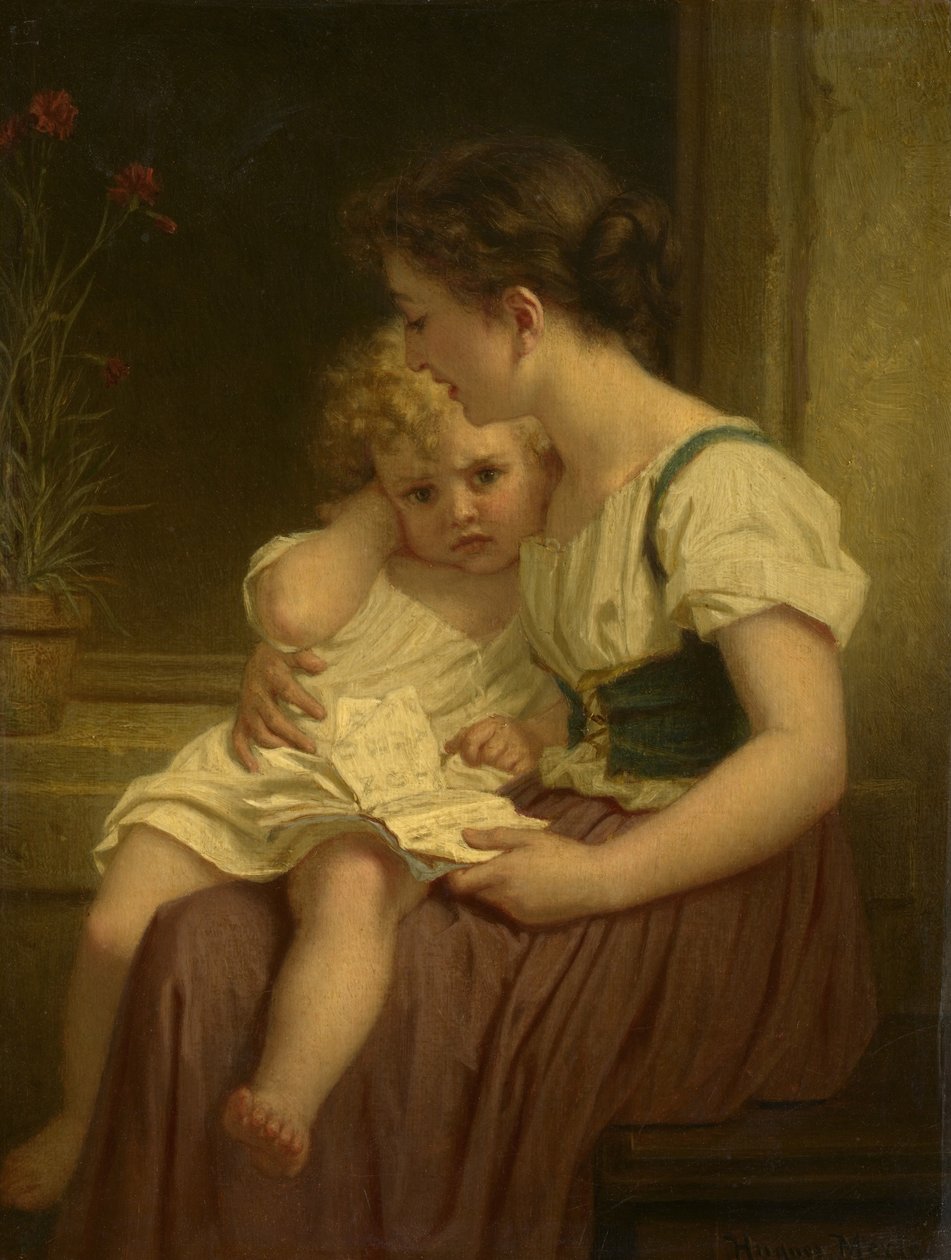 Mãe e Filho, c.1864 de Hugues Merle