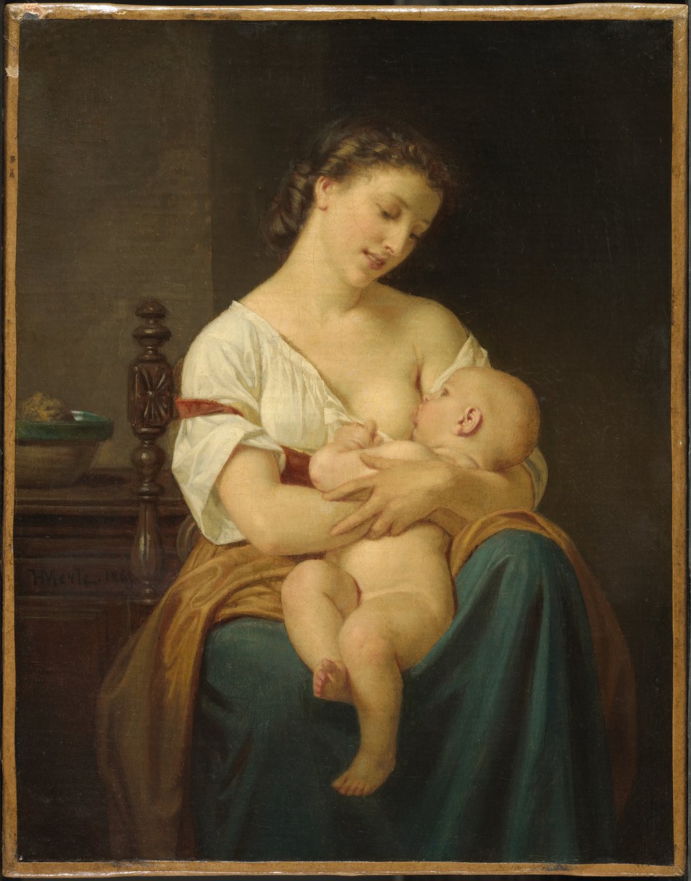 Mãe e Filho, c.1869 de Hugues Merle