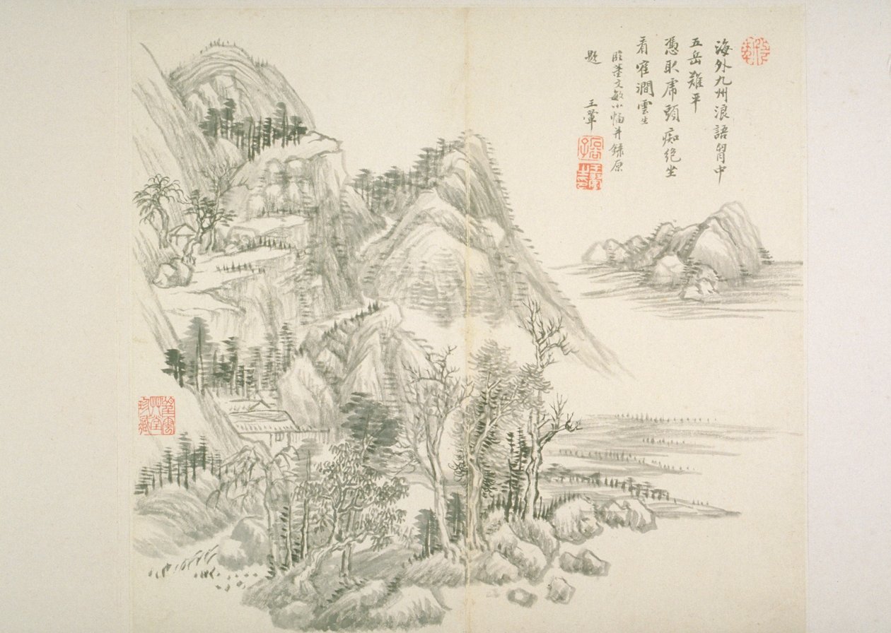 Álbum After Old Masters And Poems (álbum (10 folhas), tinta sobre papel) de Hui Wang