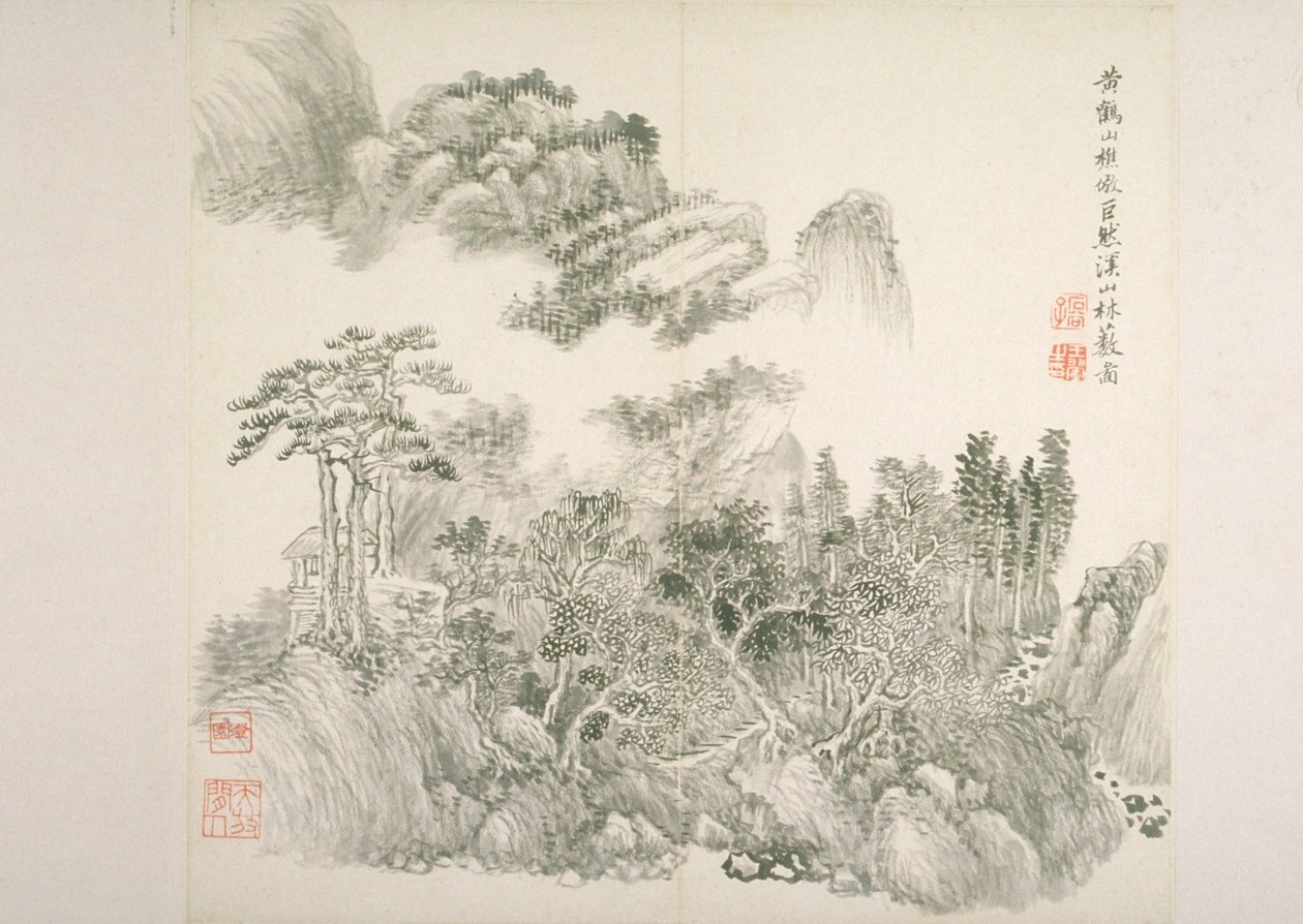 Álbum After Old Masters And Poems (álbum (10 folhas), tinta sobre papel) de Hui Wang