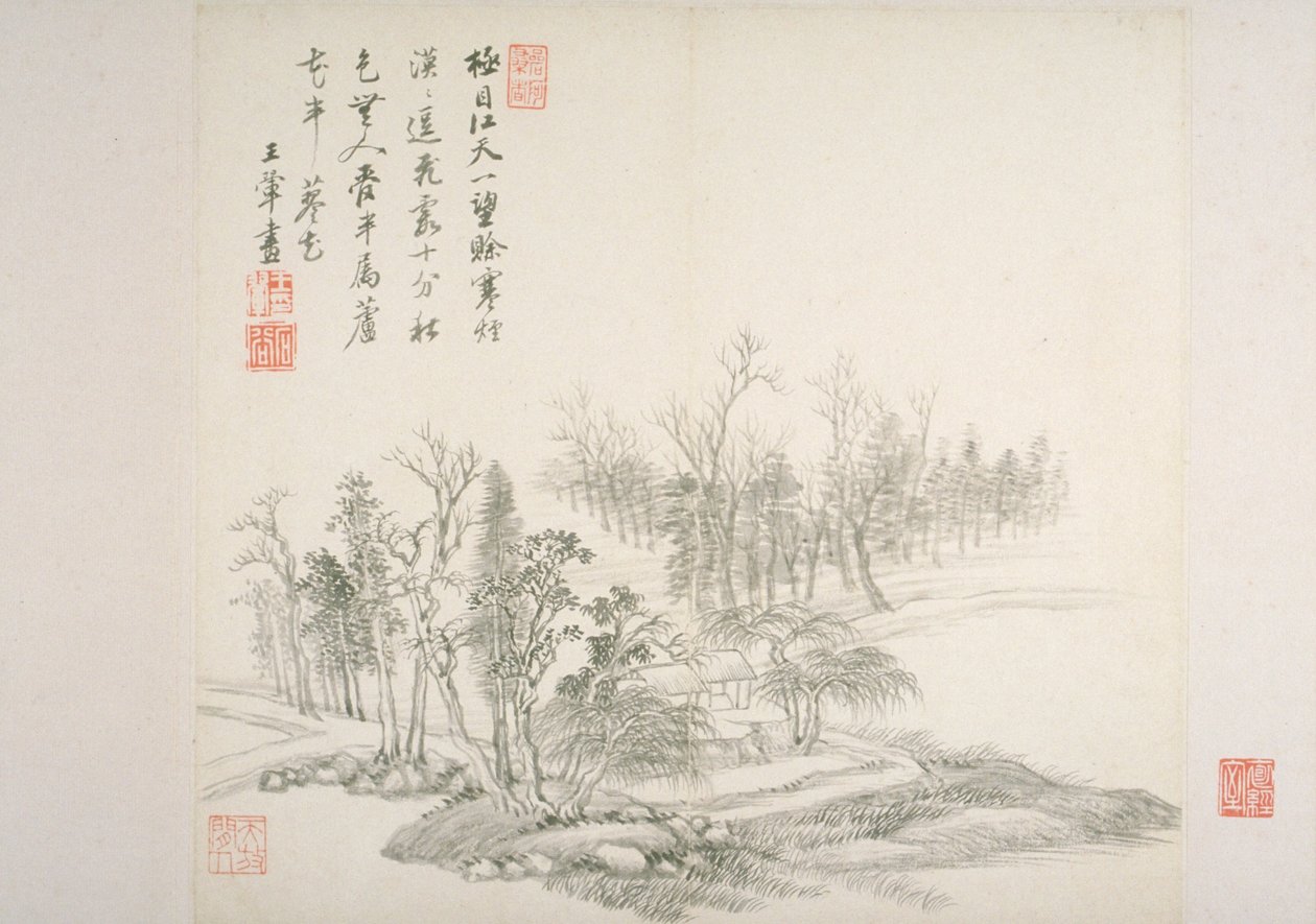 Álbum After Old Masters And Poems (álbum (10 folhas), tinta sobre papel) de Hui Wang