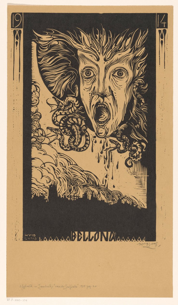 Bellona (título sobre o objecto) de Huib Luns (signed by artist)