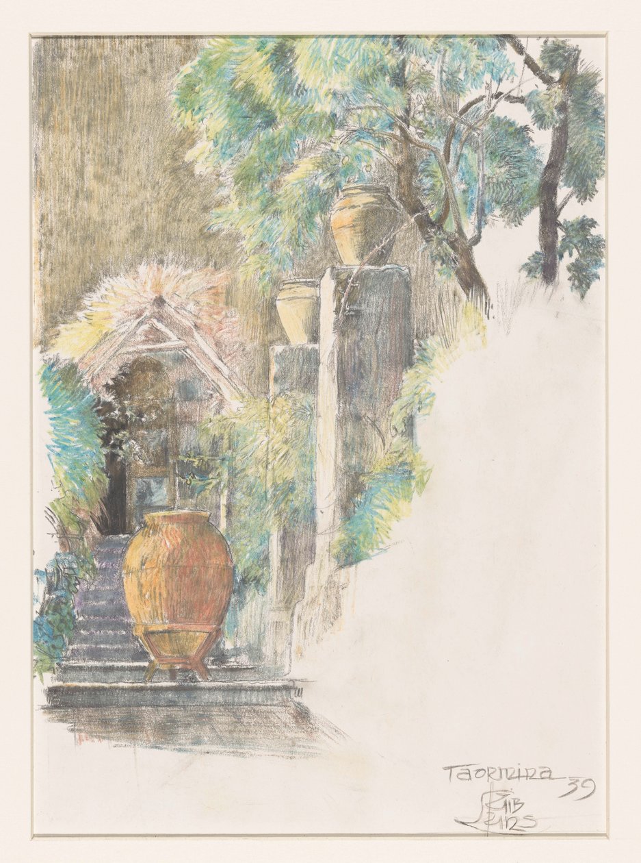 Escadas no jardim em Taormina de Huib Luns (signed by artist)