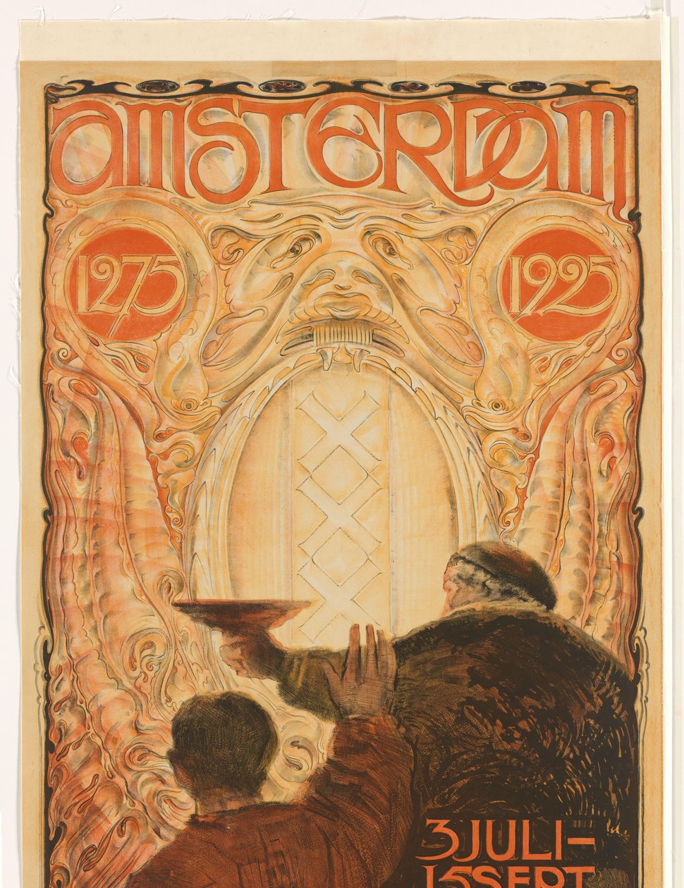 Cartaz para a exposição Amsterdão 1275-1925
Amesterdão 1275 1925 (título sobre o objecto) de Huib Luns