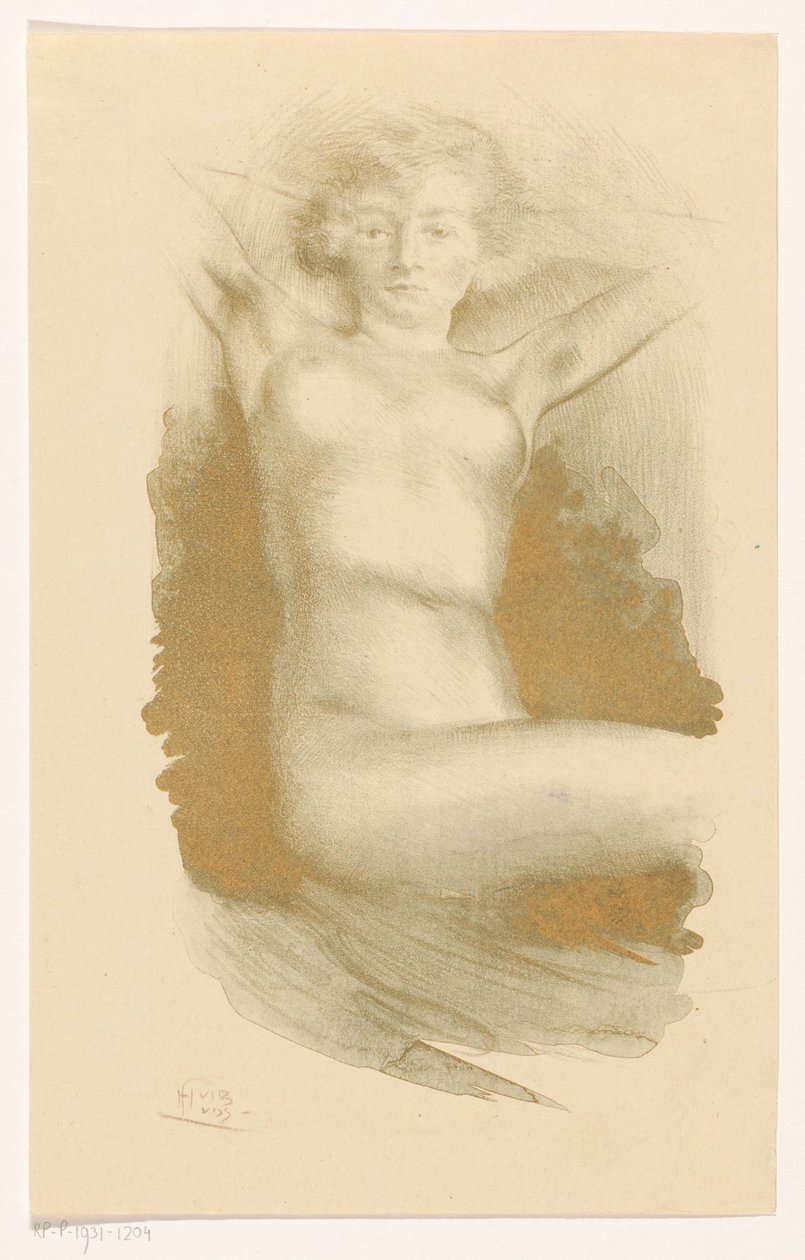 Mulher nua sentada de Huib Luns