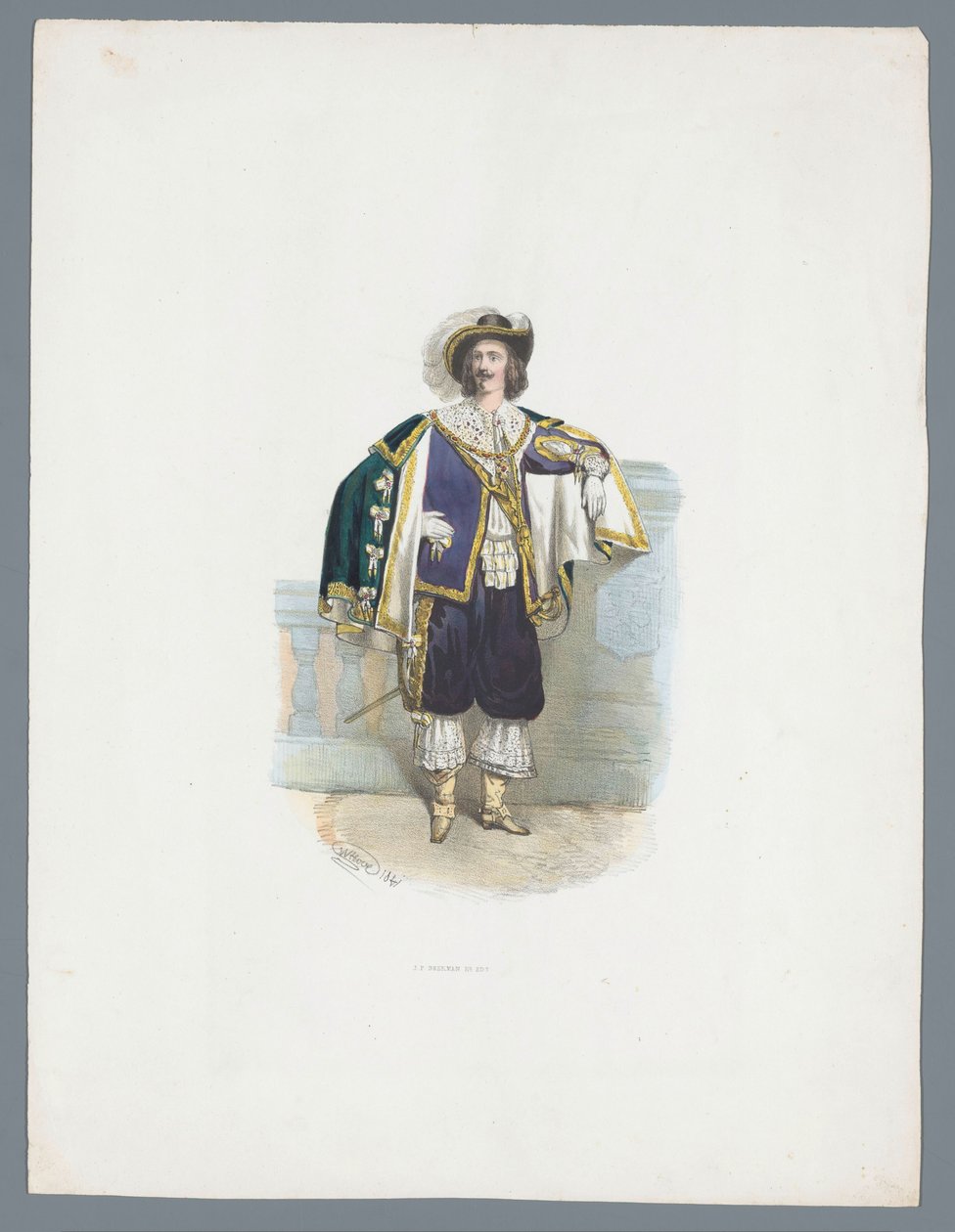 Homem com traje histórico de Huib van Hove Bz