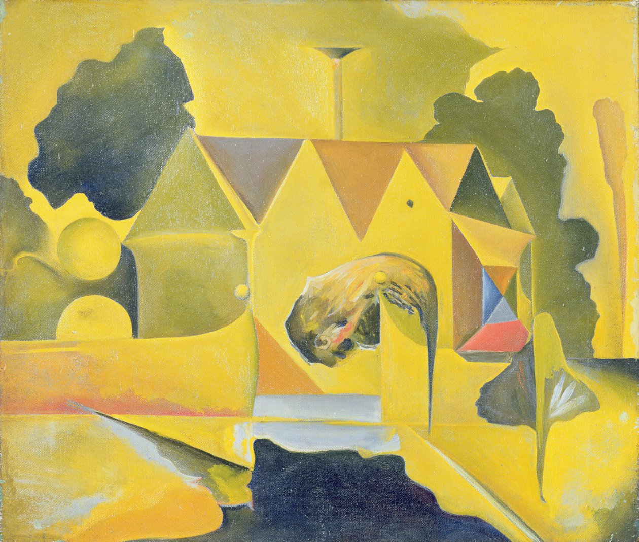 House in the Woods (óleo sobre tela) de Humphrey Jennings
