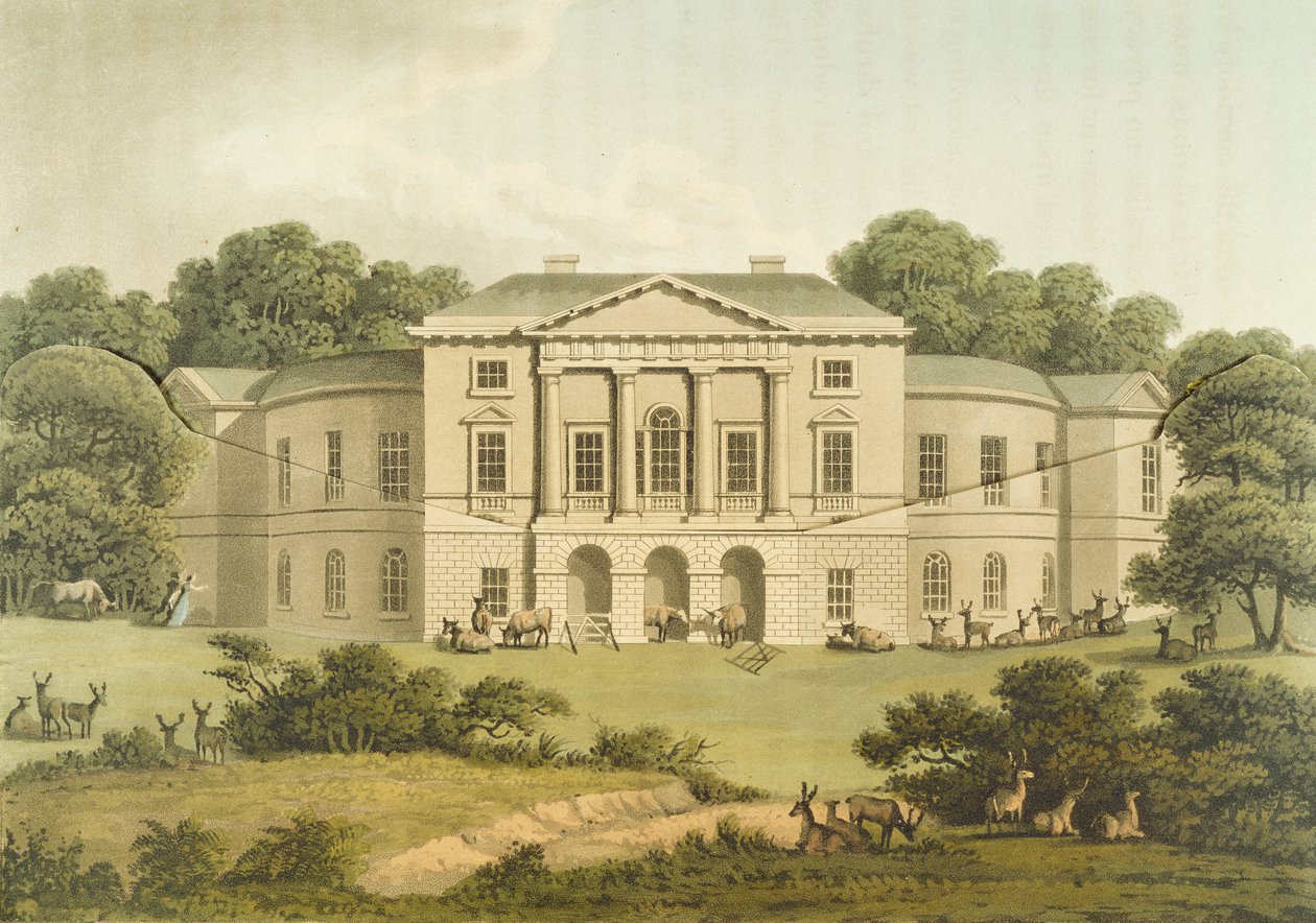 Richmond Park, de Lord Sidmouth, de "Fragmentos da Teoria e Prática da Jardinagem Paisagista", 1816 de Humphry Repton