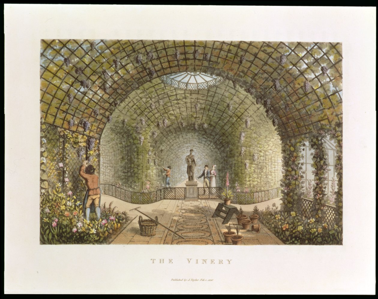 O vinhedo, de "fragmentos na teoria e na prática da jardinagem de paisagem", bar. 1816 de Humphry Repton
