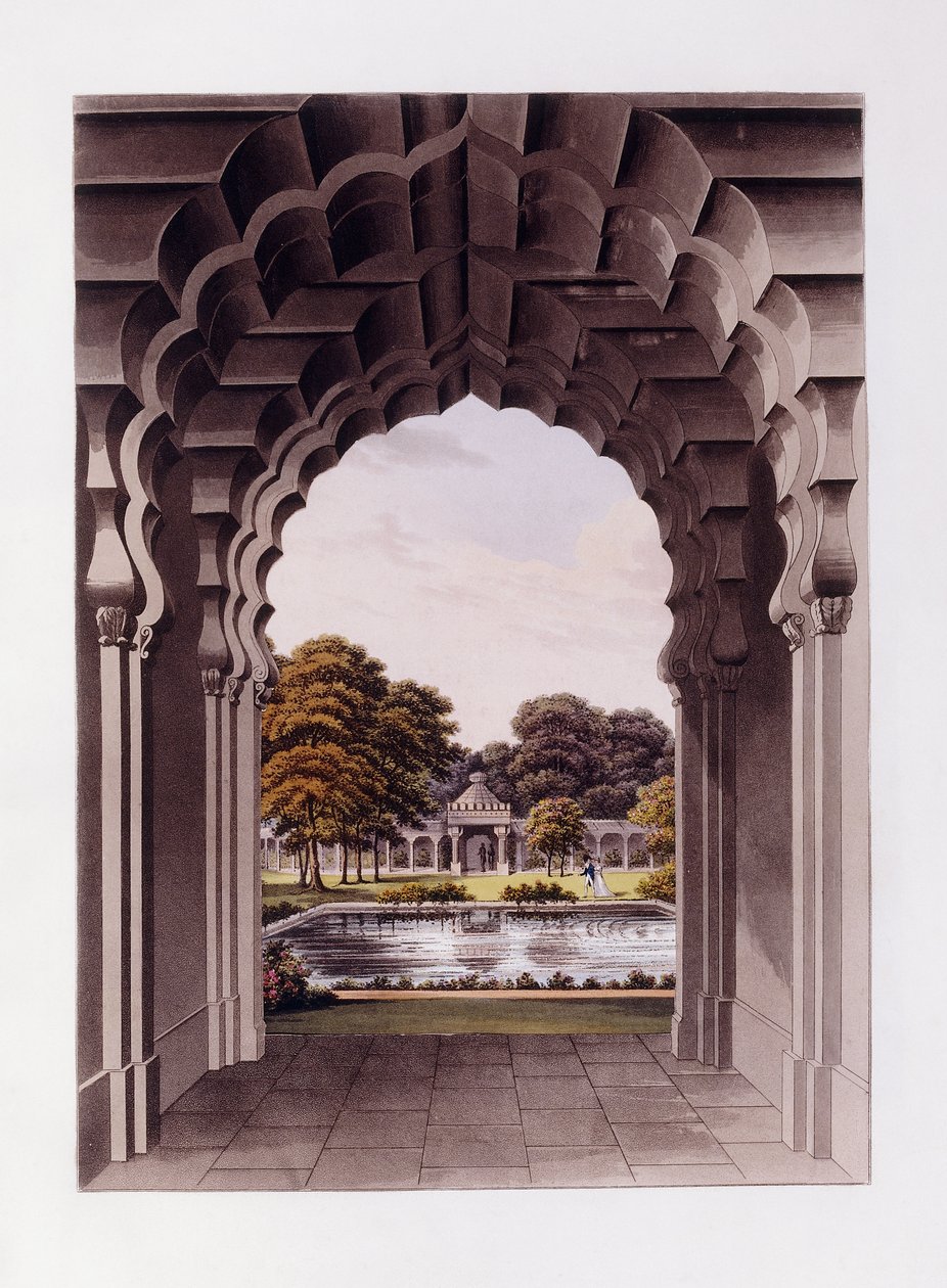 Projeto arquitetônico com jardim de Humphry (after) Repton