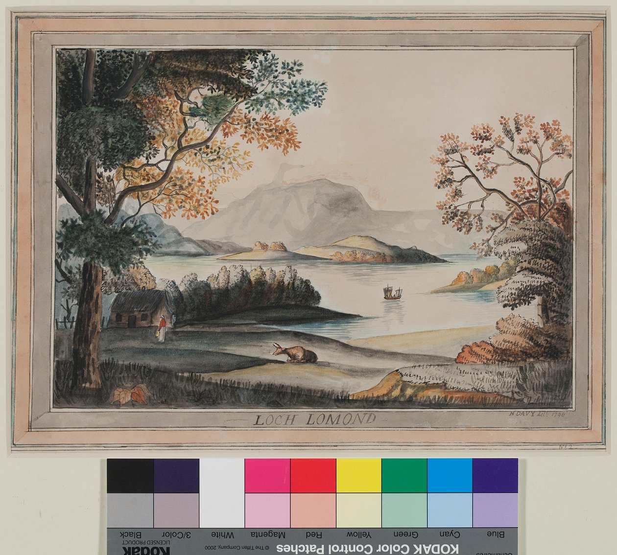 Loch Lomand (aguarela sobre papel) de Humphry Davy