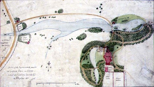 Um Plano de Jardinagem para Gosfield Place, Essex de Humphry Repton