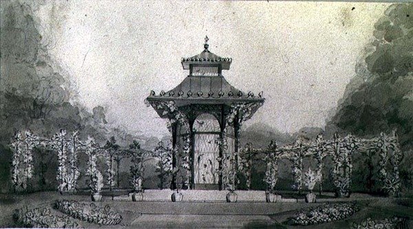 Design para um Aviário e Pérgola no Estilo Chinês de Humphry Repton