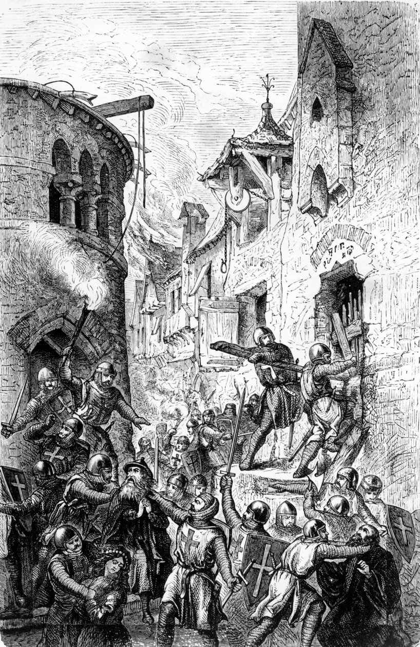 Anti-semitismo e Perseguição de Judeus por Cruzados, 1881 de Hungarian School