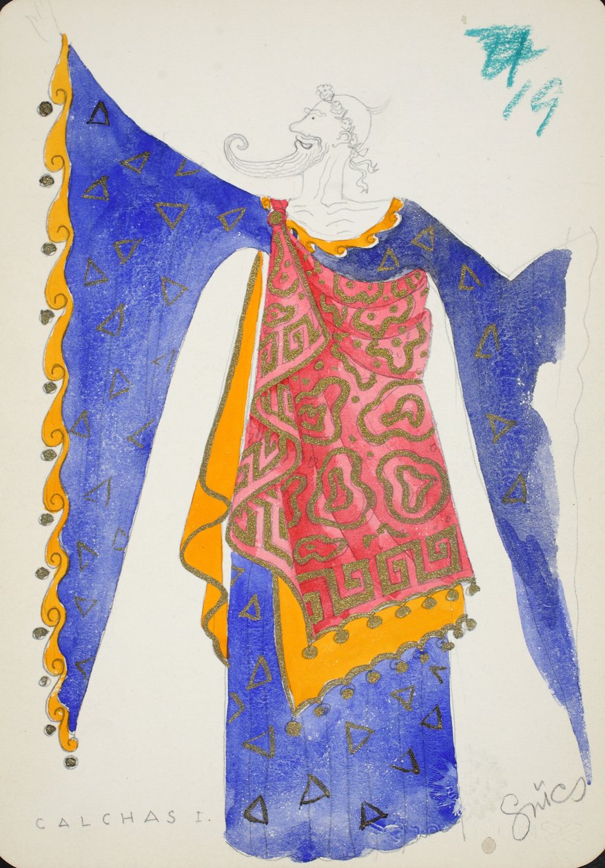 Calchas I, de "Die Agyptische Helena" (A Helena da Idade Média) de Hungarian School