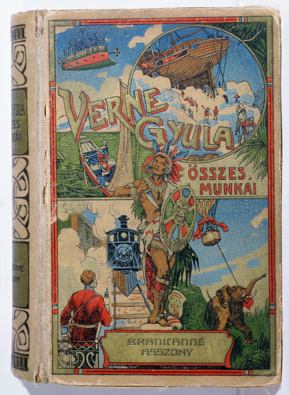 Capa de Mistress Branican por Jules Verne (1828-1905), início do século XX de Hungarian School